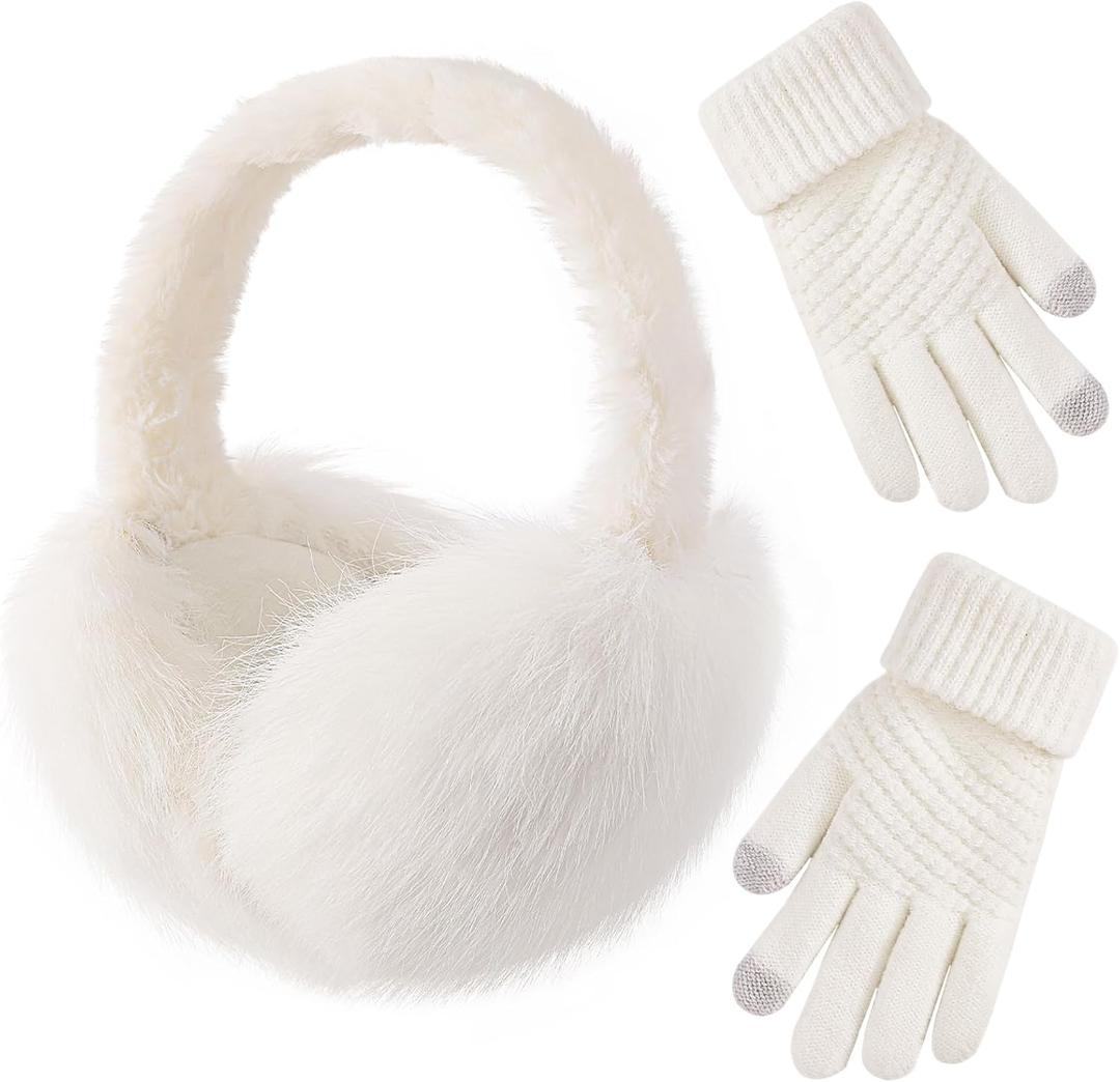 Winter Ear muffs Faux Fur Warm Earmuffs Cute Foldable Outdoor Ear Warmers For Women