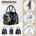 Black Cat Lunch Bag for Woman Reusable Funny Animal Leakproof Insulated Lunch Box Cooler Tote Bag Food Snack Container for Men Woman Adult Work Travel Picnic Cat Lover Gifts