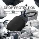 2 x Brujula Case for AirPods Pro 3 Case Silicone Protective Cover Compatible with AirPods Pro 3rd Generation 2025(Black, AirPods Pro 3)