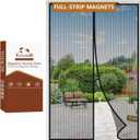 Yotache Magnetic Screen Door Fits 60x80 Inch Doors, Screen Size 62"x81", Reinforced Screen Mesh with Full Strip Magnets for Front/Back Patio Single Sliding Door