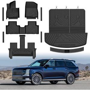 Mixsuper Floor Mat & Cargo Liner for Hyundai Palisade 2020-2025 7/8 Seat