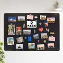 FunooFuno 2 Pack Magnet Board for Souvenir Travel Magnets, Matte Black