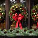 Jutom 9 ft Pre-lit Christmas Snowy Norfolk Pine Garlands White Frosted Real Touch Cedar Garland Artificial Long Needle Garland with Pine Cone Light for Xmas Mantle Table Stair Indoor Outdoor Decor