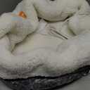 K&H Pet Products Heated Cat Bed Indoor, Thermo-Snuggle Cup Bomber Soft Heated Pet Bed for Large Indoor Cats and Small Dogs, Machine Washable, Waterproof Heated Pad, Safety Listed - 18 X 14in Gray