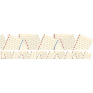 Eureka 846363 S'Cool Era Notebook Paper Extra Wide Decorative Classroom and Bulletin Board Trim for Teachers, 3.25" Wide with 37 Feet Total, Multicolor, 12 Strips