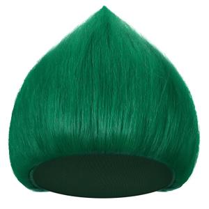 Geyoga Unisex Funny Wig Hairy Costume Funky Hairband Crazy Wig Hair for Mardi Gras Halloween Costume Cosplay Party(Dark Green,1 Pcs)