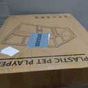 Clear Acrylic Dog Playpen Indoor, Puppy Cat Small Pet Play Pen, Pet Cat Foldable Playpen for Rabbits, Dog Fence Crate Kennel Whelping Cage (White, 10 Panel)