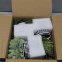 Winlyn 3 Pcs Small Potted Plants Artificial Succulents Hanging Plants and Faux Tropical Snake Plant in Black Geometric Pots for Modern Home Kitchen Windowsill Table Shelf Indoor Outdoor Greenery Decor