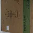 VECELO Round Rolling Stool with Footrest and Wheels, Easy Assembly PU Leather Height Adjustable Drafting Swivel Chair for Spa Salon, Office, Medical, Beauty, Bar, Lab, Black,