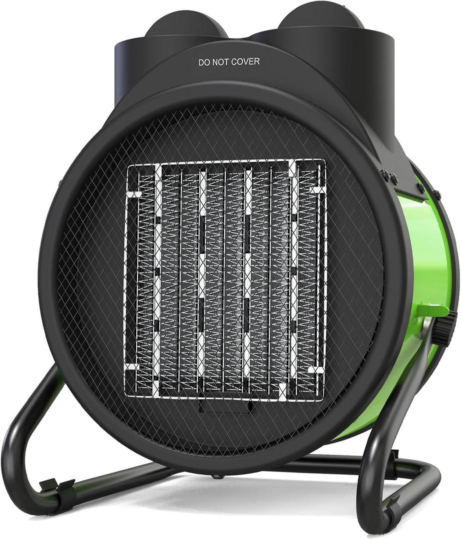 Buyplus Outdoor Heaters for Patio, 1500W Electric Garage Heater with 90Adjustable Angle, Overheat Protection & 2S Fast Heating, Greenhouse Heater for Patio, Garage, Greenhouse, Indoor Outdoor, Green