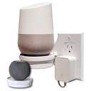 Mount Genie Smart Home Outlet Shelf: Hidden Cord Storage and Extra Custom Short Cords Great for Google Home, Nest, Security Cameras, Smart Speakers, and more