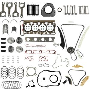 EA888 23mm Timing Chain Kit with 23mm Piston Head Gasket Set & In/Ex Valve Fit for Audi A3 Q3 Seat VW CC Eos Golf Passat Tiguan 2.0T 2009-2018 TFSI CAWB CBFA CCTA CCZA HS26455PT