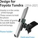 Car Phone Holder for Toyota Tundra 2014-2021 Trunk CrewMax Auto Accessories Navigation Bracket Interior Decoration Mobile Cell Phone Mount Case