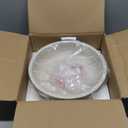 Large Decorative Bowl, Modern Handicraft Resin Bowls for Home Decor, Decorative Fruit Bowl for Kitchen Counter, Stylish Key Bowl for Entry Table, Artificial Stone Resin Beige