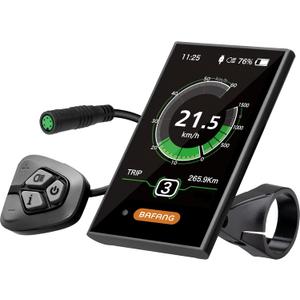 BAFANG Ebike Display DPC18 for BBS01B BBS02B BBSHD UART Version Mid Drive Motor, 0-9 Pedal Assist Levels E-Bike Computer Display
