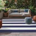 Outdoor Rug 100%polypropylene Room essentials Navy stripe 4ftx6ft