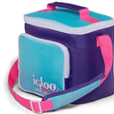 Igloo 90s Retro Collection Square Purple Lunch Box Soft Side Cooler Bag with Strap, 9 CANS