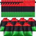 Bulyoou 24 Pcs Kwanzaa Party Favor African Heritage Holiday Gifts Bags Bulks Reusable Drawstring Bags Kwanzaa Party Supplies for Gifts(Red, Black, Green)