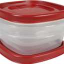 Rubbermaid Easy Find Lids Food Storage Containers, 1.25 Cup, Racer Red, 4-Piece Set