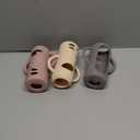 BUSOHA 3 Pack Silicone Sleeves for Dr Brown Glass Baby Bottles - Drop Protection Baby Bottle Sleeves,Compatible with Dr. Brown's Newborn Glass Bottles,with Silicone Handles,8 oz (Gray+Pink+Beige)