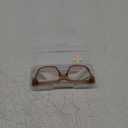 VISOONE Rectangle TR90 Blue Light Blocking Glasses Computer Eyewear with Preppy Look for Women and Men Cougar (Clear Mocha Mousse)