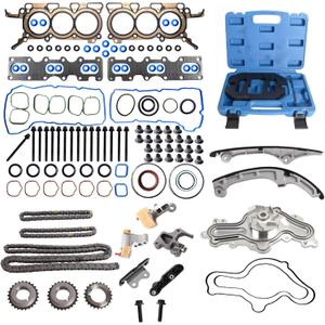 Timing Chain Kit with Tool Box Head Gasket Set Fit For 2011-2019 Ford Edge