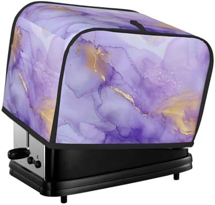 Toaster Cover 2 Slice Pastel Purple Marble Kitchen Small Appliance Covers with Pockets Dust and Fingerprint Protection