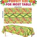 2 x OHOME Luau Party Decorations - Plastic Tablecloth for Summer Party Decorations | Love Island Hawaiian Theme Decor for Tropical Beach Pool Birthday Backdrop Favors Supplies, 2 Pack, 51.2 inches by 86.6 inches
