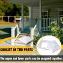 VIVIDA 4" x 4" Vinyl Fence Post Cap (Actual 4" x 4"), New England Pyramid Post Cap, PVC Square Top Cover, for Vinyl Fences, Mailboxes & Decks, White, 2 Pack