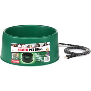Farm Innovators Heated Pet Water Bowl, 60W Heated Water Dish - 1.5 Gallon Plastic Watering Station with Anti-Chew Cord Protector for Dogs & Cats