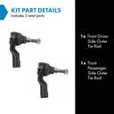 TRQ Outer Driver and Passenger Side Tie Rod Set 2 Piece Compatible with 2005-2009 Land Rover LR3