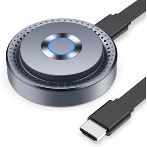 Wireless HDMI Display Dongle Adapter, Wireless Transmitter, Streaming Media Video/Audio/File HDMI Wireless Extender from Laptop, PC, Smartphone to HDTV Projector Monitor (Grey)