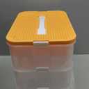 Kids Toy Organizer for Lego Stackable Storage Compartments Bins With Base Plates Lids 3 Tiers Clear Building Bricks Board Game Puzzle Boxes Plastic Craft Sorting Separator Travel Chest Case (Yellow - Three tiers)