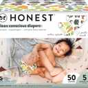 The Honest Company Clean Conscious Diapers | Plant-Based, Sustainable | So Delish + All The Letters | Club Box, Size 5 (27+ lbs), 50 Count