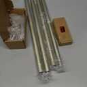 TONIAL Curtain Rods for Windows 20 to 53 Inch(1.6 to 4.4 ft), Telescoping Splicing 3/4 Single Rods 32 to 58 Inch(2.6-4.8ft), Christmas Decorative Rod with Acrylic Diamond Finial, Champagne Gold