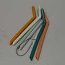 Nightingale Silicone Smoothie Straws - Flexible, Reusable Wide Drinking Straw with Cleaning Brush -Compatible w/Stanley 30oz - Bendy Boba Straws- Food-Safe, No BPA, Dishwasher Safe - Set of 6 (Forest)