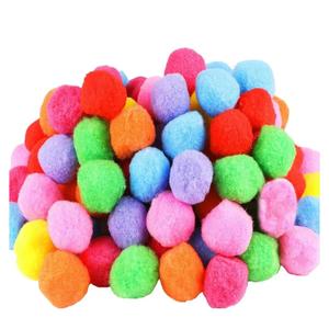 Pom Poms 1.2 Inch Pompoms Pipe Cleaners for DIY Creating Crafts Making, Preschool Crafts Supplies Decoration,100 Pieces - Multi-color