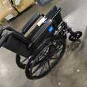 Medline Comfortable Folding Wheelchair with Swing-Back, Desk-Length Arms and Elevating Footrests, 18W x 16D Seat