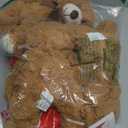 MorisMos 3Pcs Teddy Bears Bulk Baby Shower, 14inch Cute Teddy Bear Stuffed Animals Plush, Small Stuffed Bears on Centerpiece Baby Shower, Dark Brown