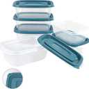 5PCS Small Food Storage Containers,Freezer Microwave safe,Food Container Sets,BPA Free Plastic Meal Prep Containers & Kitchen Set,Lunch Containers,use for School,Work and Travel,0.53 Quarts Per Box