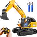 JOYIN Remote Control Excavator Toys for Boys, 2.4Ghz RC Play Excavator with Light, Construction Toys for Boys Birthday Gift 3-5 4-7 8-12 Year Old Kids
