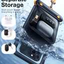 TORRAS IP68 Waterproof Phone Pouch Double Space, Floating Waterproof Phone Case with Lanyard for iPhone 17 Pro Max 16 15 14 S26 S25, Phone Dry Bag Vacation Cruise Ship Travel Essentials 7.0'', Black