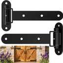 Heavy Duty Gate Hinges, 900 Lbs Capacity, 13" Bolt-On or Weld-On with Built-in Ball Bearings, 180 One-Way Open for Wooden/Metal Gates, Fences, Barns, Garden Gates, Sheds (Matte Black)
