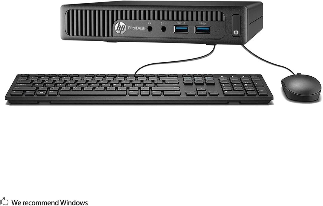 HP EliteDesk 800 G1 Tiny Computer Micro Tower PC, Intel Core i5-4590T, 8GB Ram, 256 GB SSD, WiFi, Windows 10 Pro 