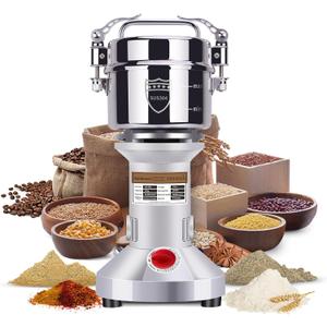 Goldtouch 550g Grain Mill Grinder 2000W Electric Stainless Steel Grain Grinder High-Speed Pulverizer Powder Machine for Dry Wheat, Oats, Corn, Pepper and Coffee Beans (550g Stand Type)