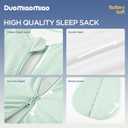 Duomiaomiao 2 Pack Buttery Soft Rayon Made from Bamboo Baby Sleep Sack 0-6 Months 1.0 TOG, Premium Baby Sleeping Bag 2-Way Zipper for Babies