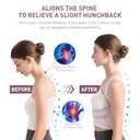 Posture Corrector For Women, Adjustable Back Brace For Posture, Back Posture Corrector Providing Pain Relief From Lumbar, Neck, Shoulder, And Clavicle, Back (S/M Upper Waist 25-36 Inch) (Purple)