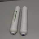 Membrane Solutions T33 Inline Water Filter, 2-Pack 1/4" Quick-Connect Replacement Cartridges for Refrigerator & Ice Maker, Post-Carbon Filter for Reverse Osmosis Systems