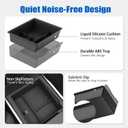 Center Console Organizer Fit For Tesla Model Y Juniper2025-2026& Model 3 Highland 2024-2026 Double Layer Silicone Slide Smoothly New Model Y/3 Accessories, 5 Pcs