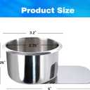 GSE Games & Sports Expert Stainless Steel Cup Holder, Drop-in Cup Holder for Casino Poker Tables, Work Desks, Boats, RVs, Cards & Trucks (Slide Under)